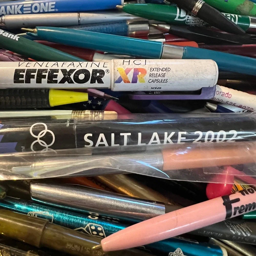 Vintage Advertising Pen Lot Salt Lake Olympics Effexor Novelty Boulder CO  100+